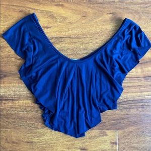 Navy blue crop top
